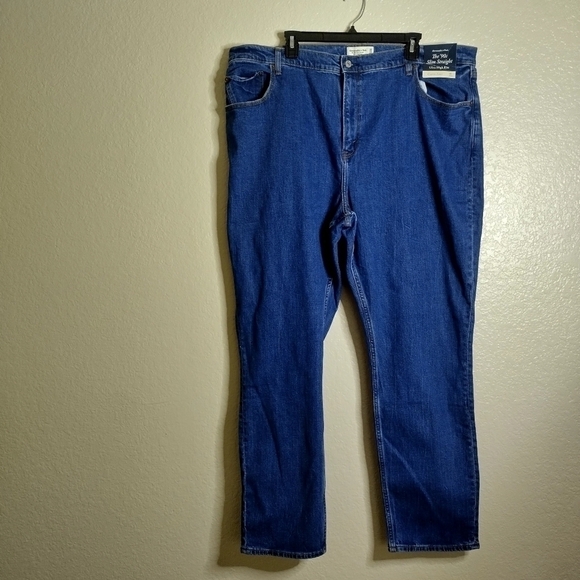 NWT Abercrombie and Fitch the 90s slim straight ultra high rise jeans SZ 36/ 22 - Picture 1 of 7